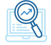 Market Research with magnifying glass